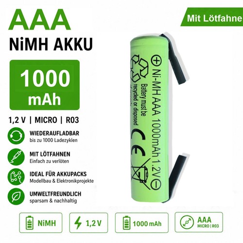 Aaa nimh 1000 mah v - nimh, akku