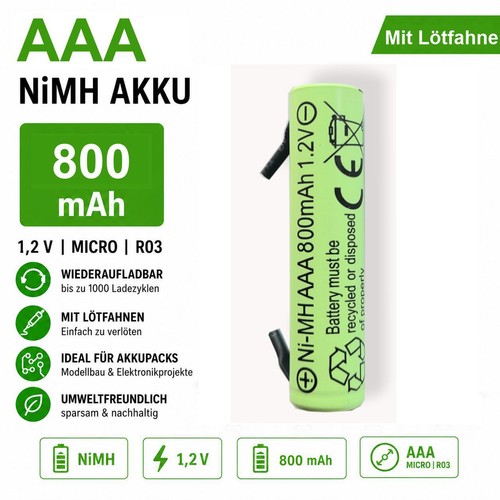 Aaa nimh 800 mah v - v, akku