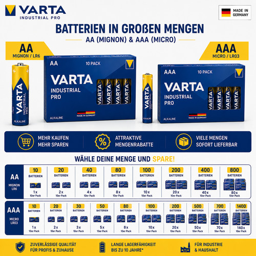 Varta industrial pro batterien - industrial,